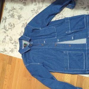 Denim chore coat